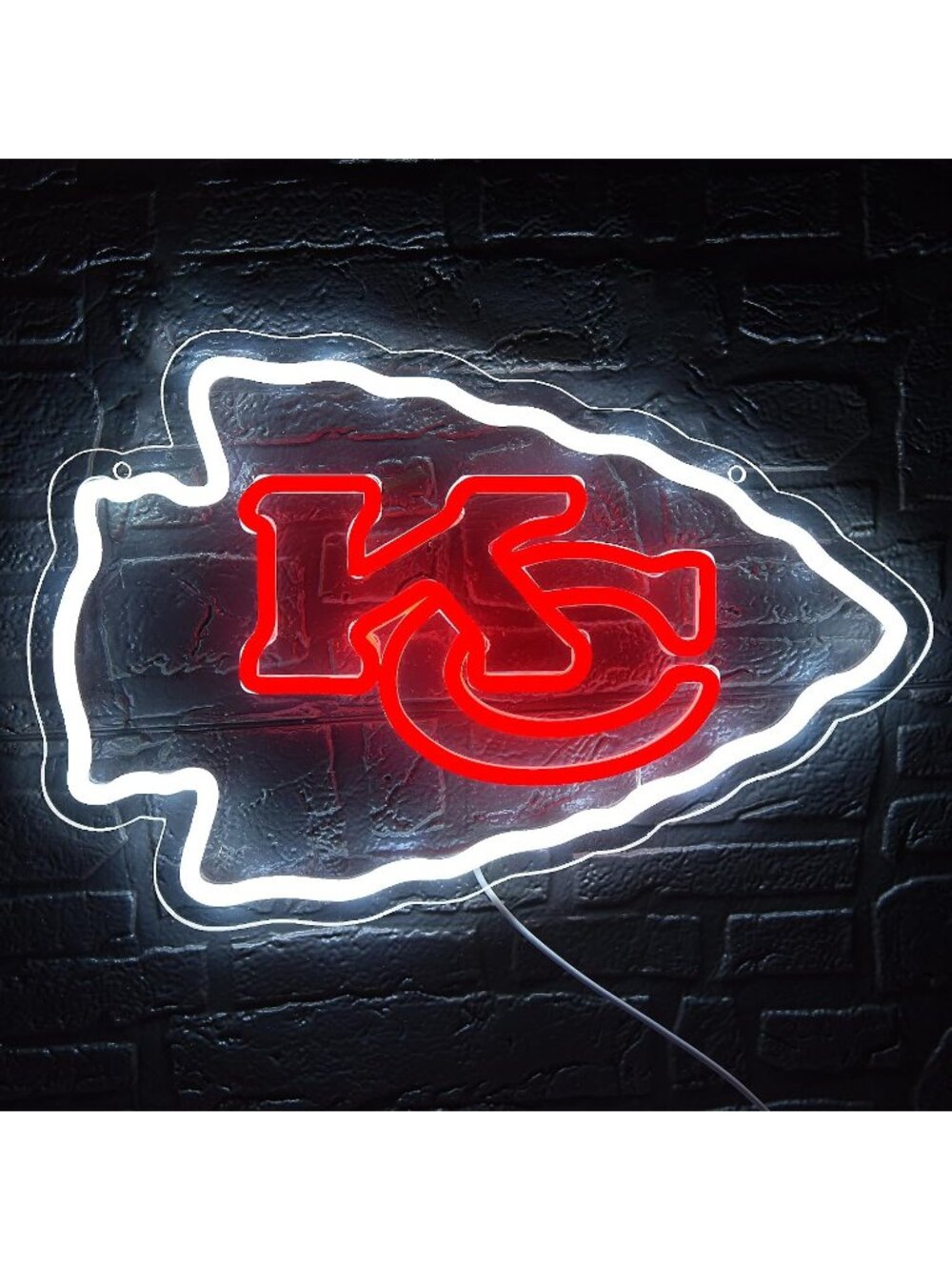 Football Neon Sign Acrylic Silicon Red White Dimmable LED Light Football Theme